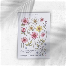 CraftAddictionUK Clear Stamp Set A5 - Beauty in Blooms